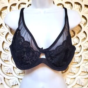 Victoria's Secret Icon Push Up Demi Bra in Black Size 38D Underwire #404…